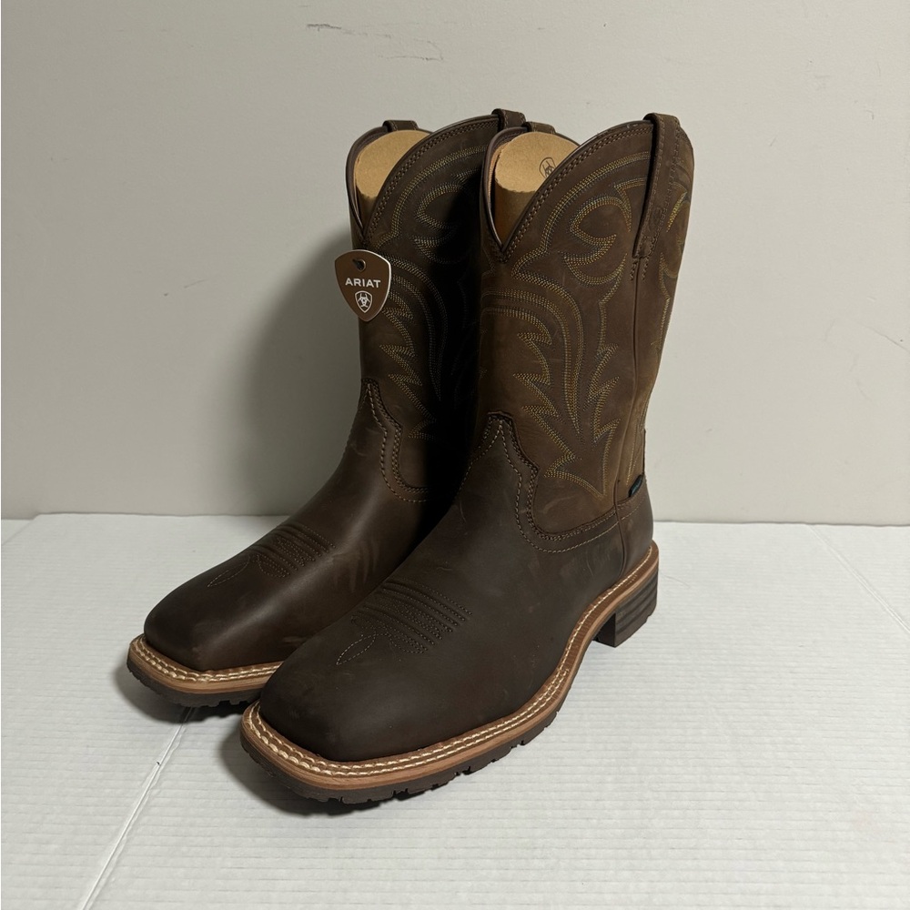 Ariat Hybrid Rancher H20 Oil Distressed Brown Boots Men’s 11 EE WIDE 10014067